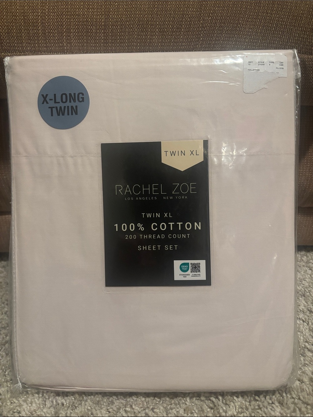 NWT Rachel Zoe Twin XL Sheet Set in Ballet Pink